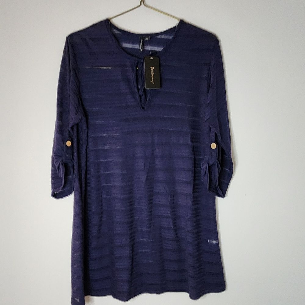 Portocruz coverup/dress new with tags navy blue woman's size medium